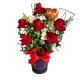 Arranjo com 6 rosas vermelhas no box Arranjo com 6 rosas vermelhas no box