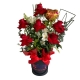 Arranjo com 6 rosas vermelhas no box Arranjo com 6 rosas vermelhas no box