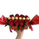 Arranjo de rosas com chocolate - encantador Arranjo de rosas com chocolate - encantador