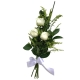 Buquê com 3 rosas brancas
