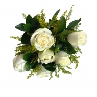 Buquê com 6 rosas brancas Buquê com 6 rosas brancas