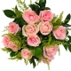 Buquê com 12 rosas na cor rosa
