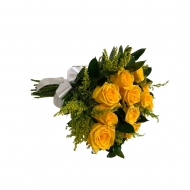 Buquê com 12 rosas amarelas