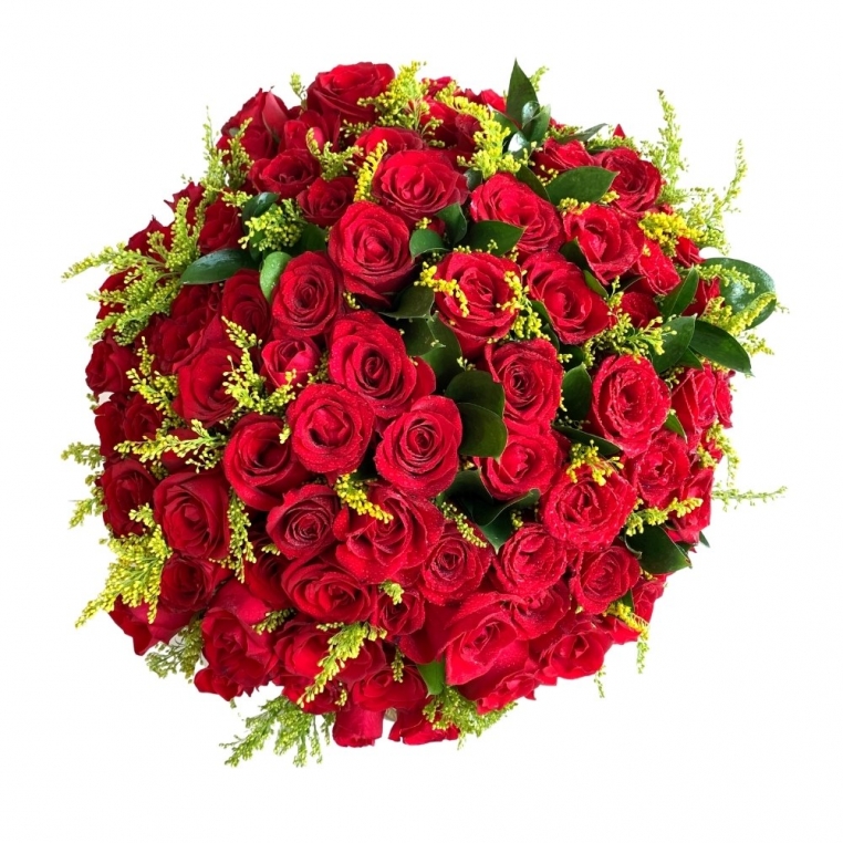 Buquê com 100 rosas vermelhas Buquê com 100 rosas vermelhas