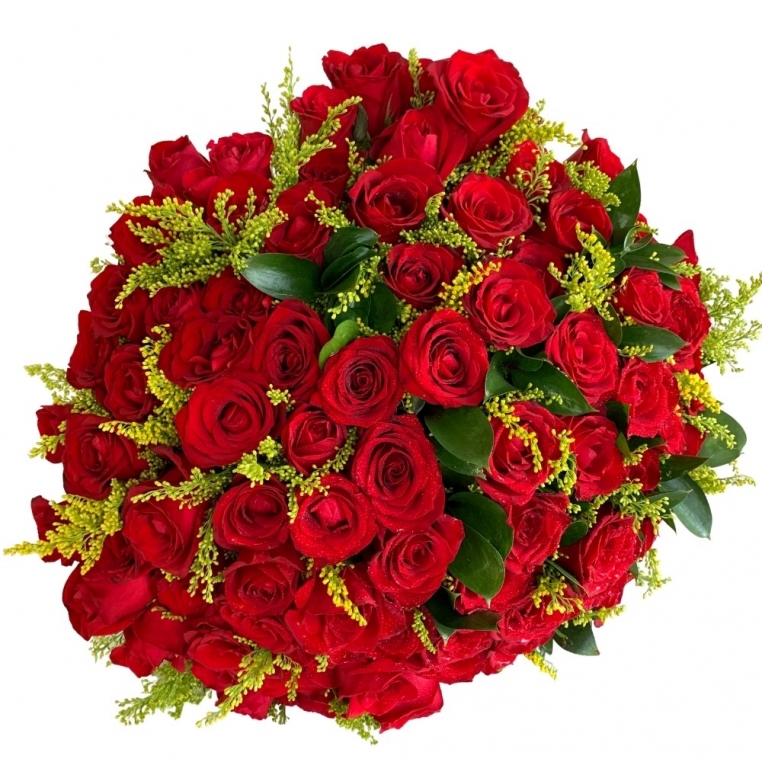 Buquê com 100 rosas vermelhas Buquê com 100 rosas vermelhas