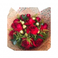 Buquê Doze Rosas de Amor e Delícia