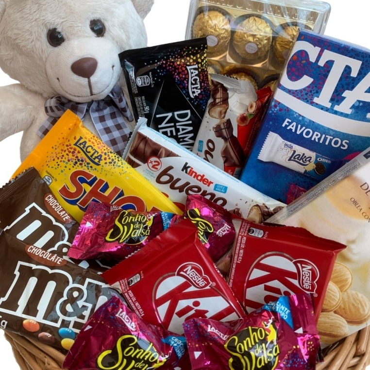 Cesta variedades de chocolates Cesta variedades de chocolates